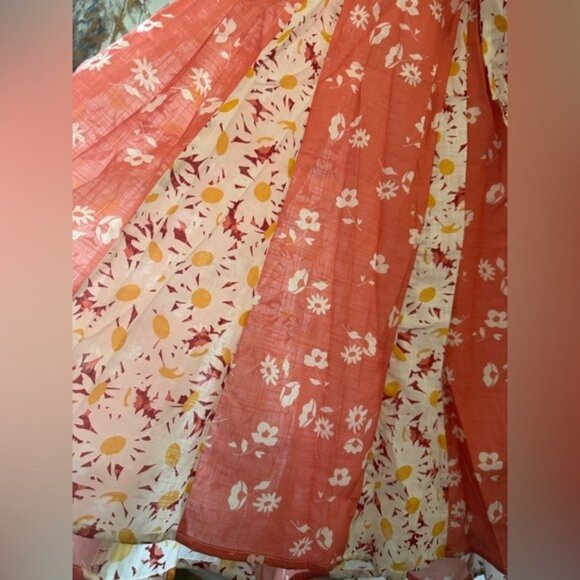 NWT Size LP-Maeve 100% Cotton Floral Halter Godet Midi Shirt Dress (NWT US $188) - Picture 5 of 16